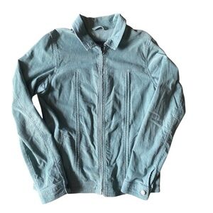 Eddie Bauer Women's Soft Blue Green Jean Jacket Size TM